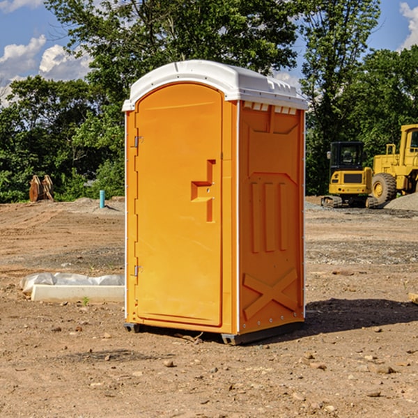 how often are the portable restrooms cleaned and serviced during a rental period in Lincoln